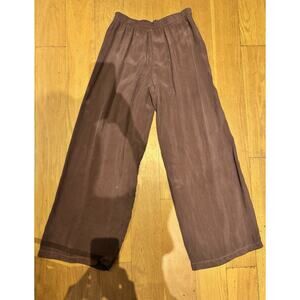 Ann Ferriday VTG Mocha Mousse Cupro Rayon Wide Leg Pants O/S Unworn Stock